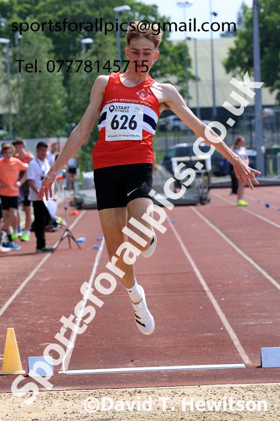 Mens Under-20s Long Jump, 2024 North Eastern Track and Field Champs., Middlesbrough.  Photo: David T. Hewitson/Sports for All Pics